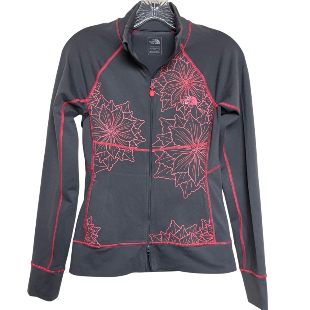 The North Face | VaporWick Running Jacket Gray Coral Floral | Small